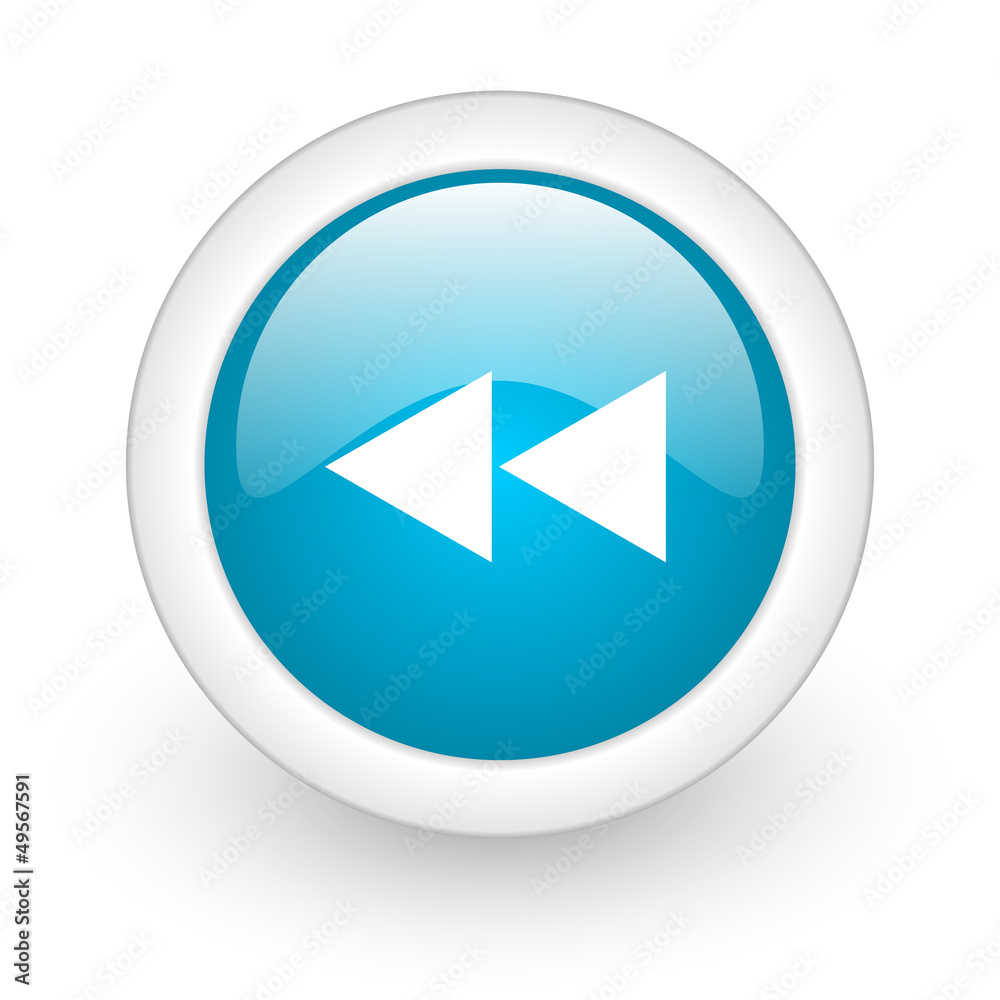 scroll blue circle glossy web icon on white background scroll blue circle glossy web icon on white background