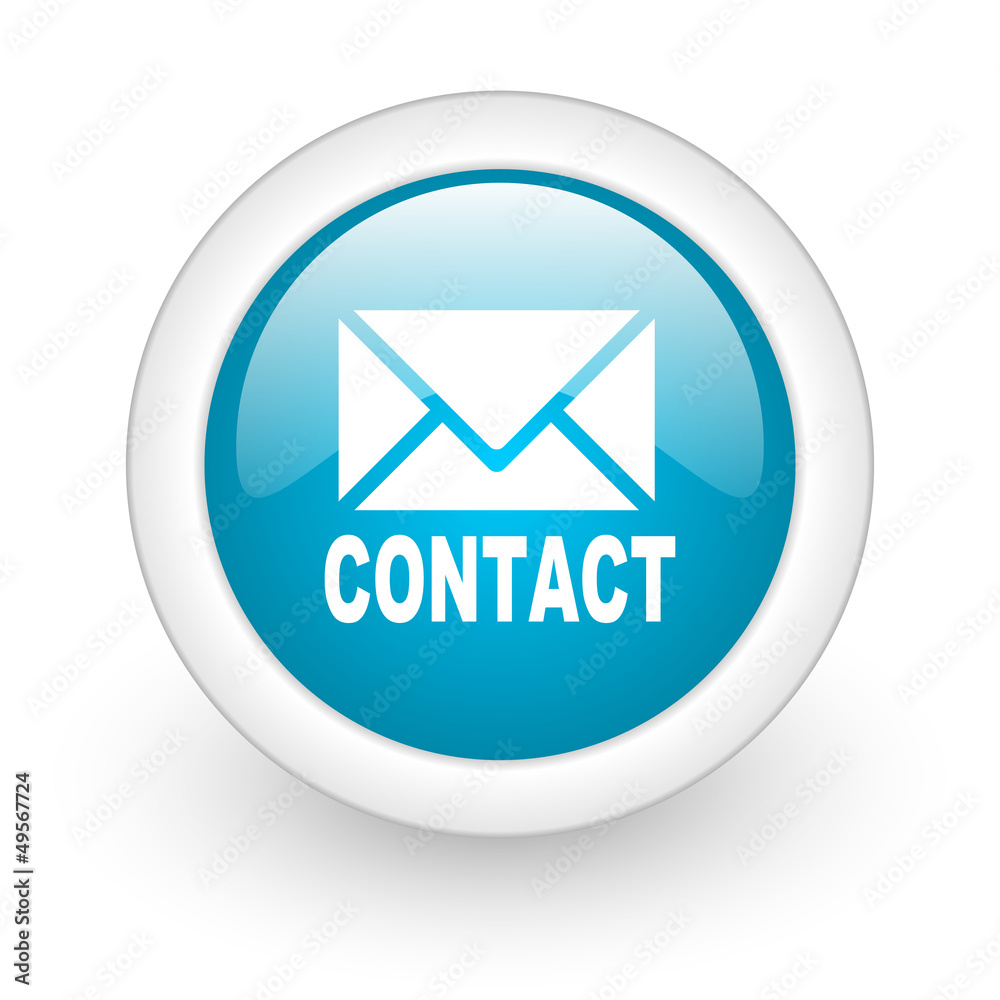 contact blue circle glossy web icon on white background contact blue circle glossy web icon on white background