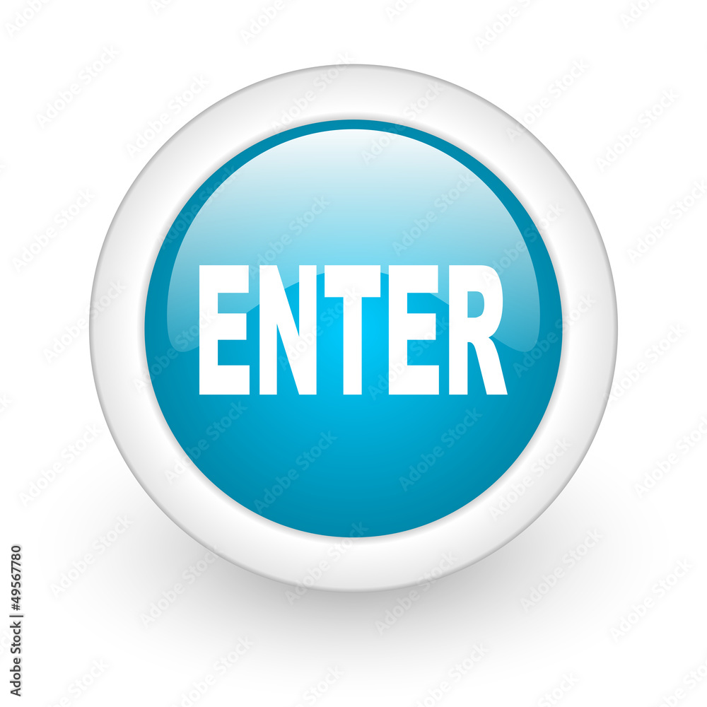 enter blue circle glossy web icon on white background enter blue circle glossy web icon on white background