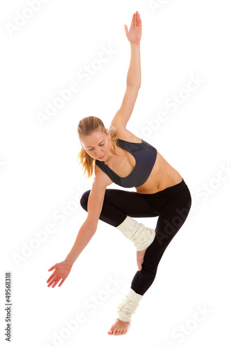 yoga, isolated, on white