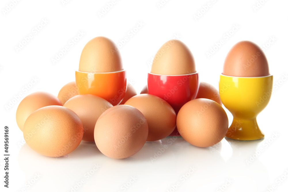 Many eggs isolated on white Many eggs isolated on white
