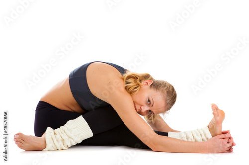 yoga,  isolated, on  white