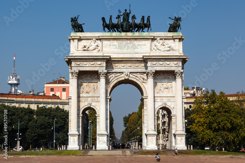 Arch of Peace in Sempione Park, Milan, Lombardy, Italy