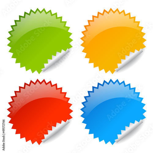 Vector glassy stickers