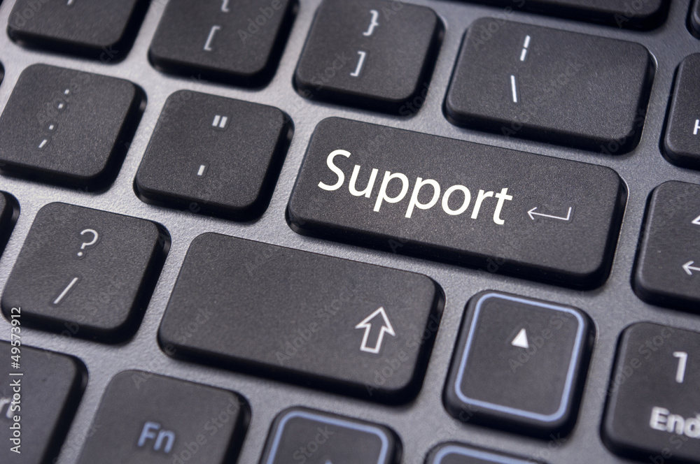 online support concepts, message on keyboard key online support concepts, message on keyboard key