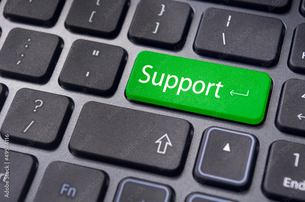 online support concepts, message on keyboard key online support concepts, message on keyboard key