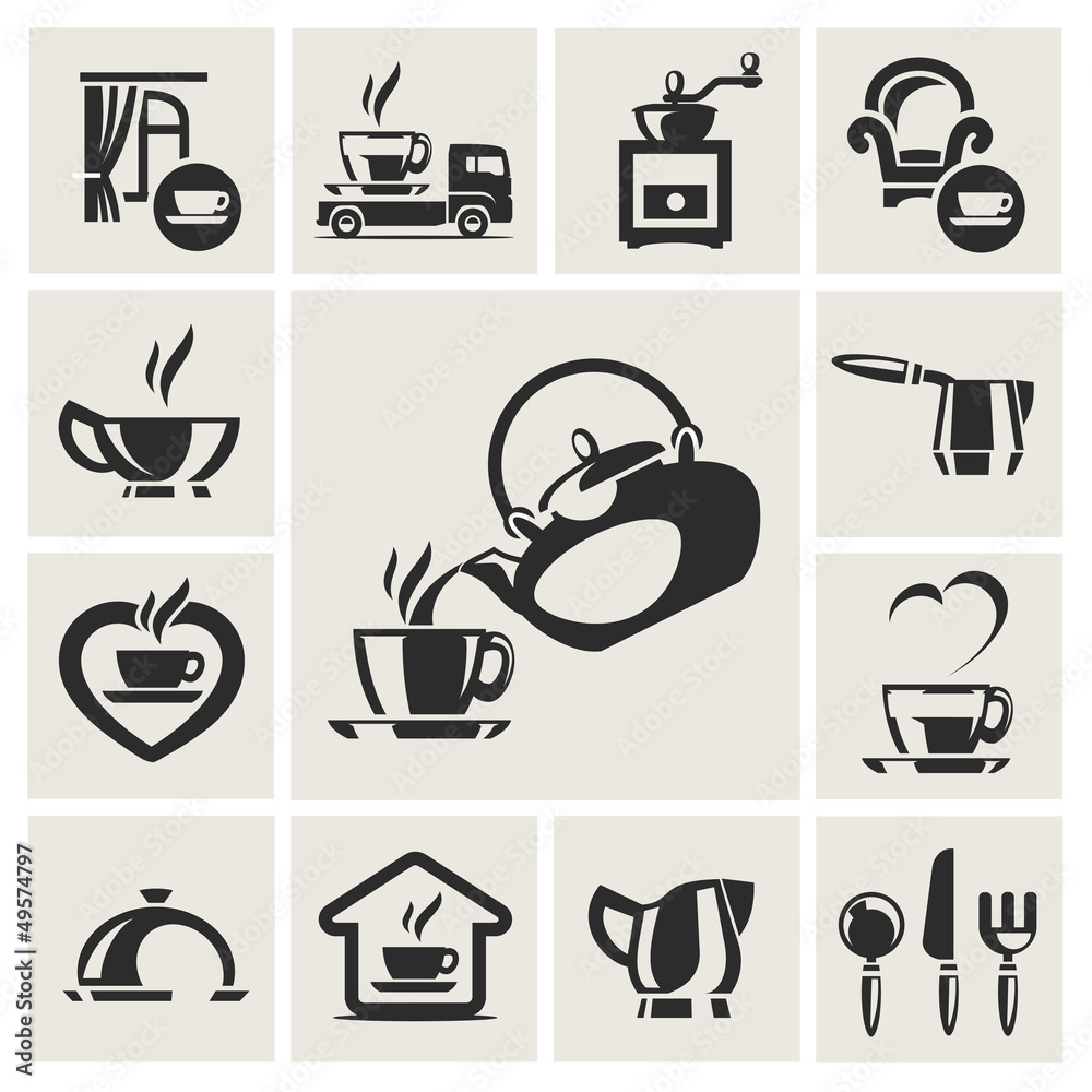 Cafe icon set Cafe icon set