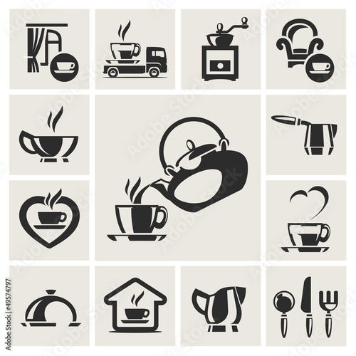 Cafe icon set