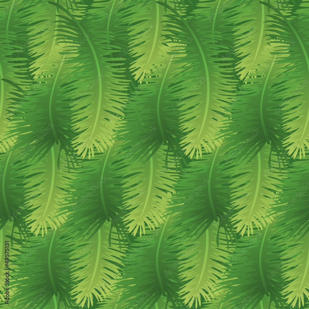Seamless background, palm leaves