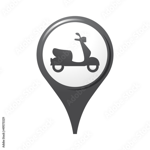 icône, symbole, logo, scooter