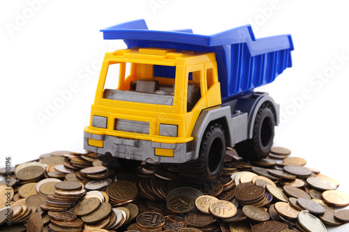Truck with coins