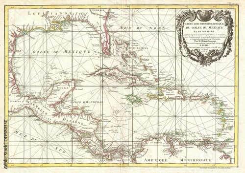 West Indies old map photo