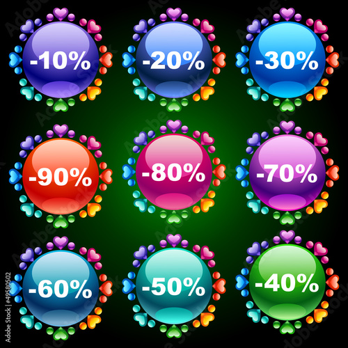 Vector discount labels 7