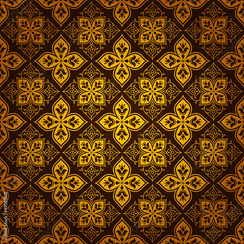 Decorative ornate gold tile pattern background