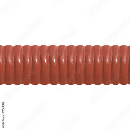 Ribbed red pipe