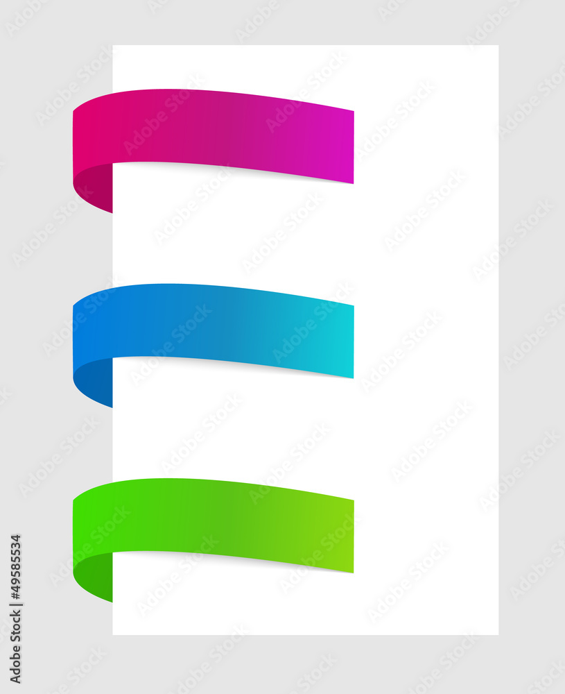 ribbon on the side of the paper