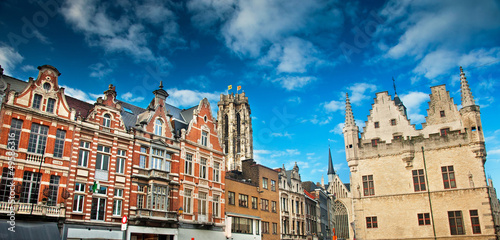 Nice houses in the old town of the city