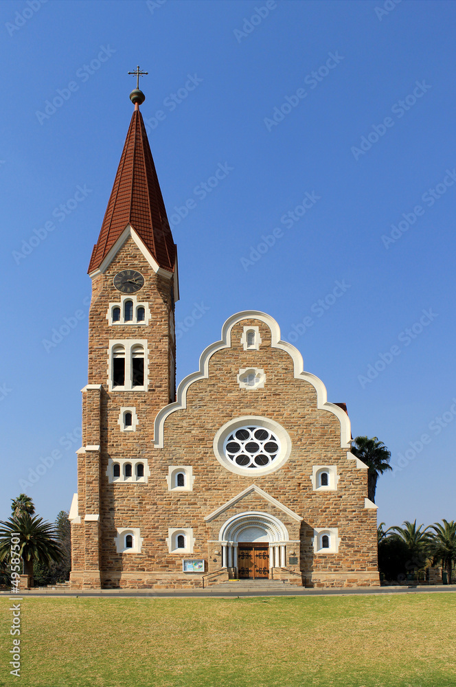 Fototapeta premium Christuskirche, famous Lutheran church landmark in Windhoek