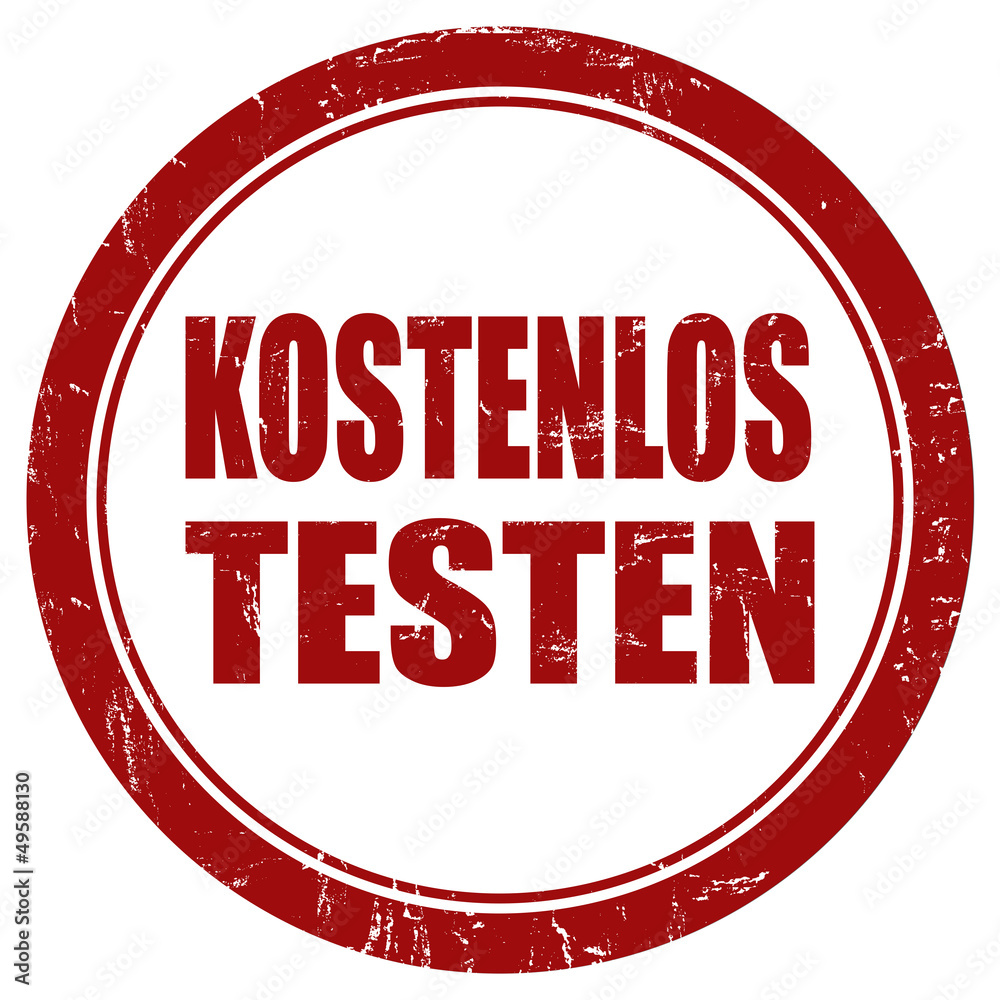 Grunge Stempel rot rund KOSTENLOS TESTEN Grunge Stempel rot rund KOSTENLOS TESTEN