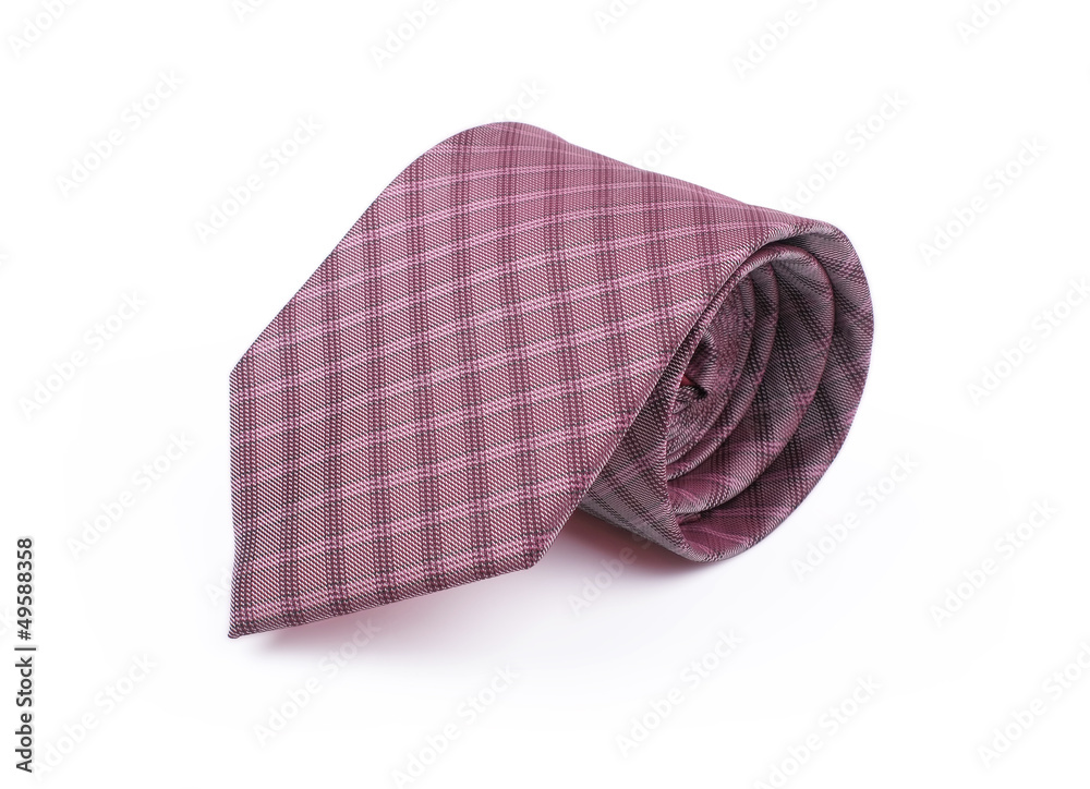 Male necktie on a white background Male necktie on a white background