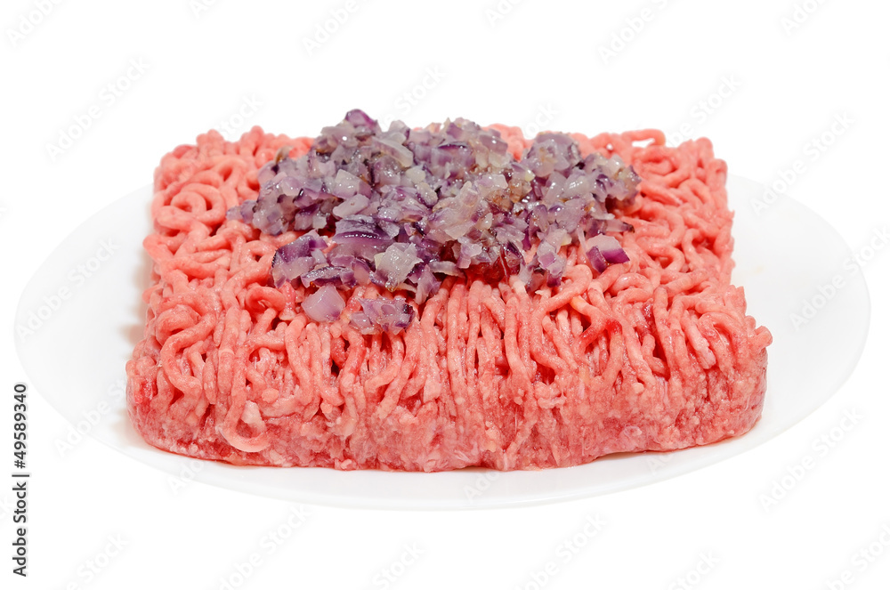 Mince meat on a plate Mince meat on a plate