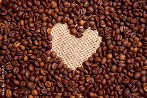 coffee beans and the heart