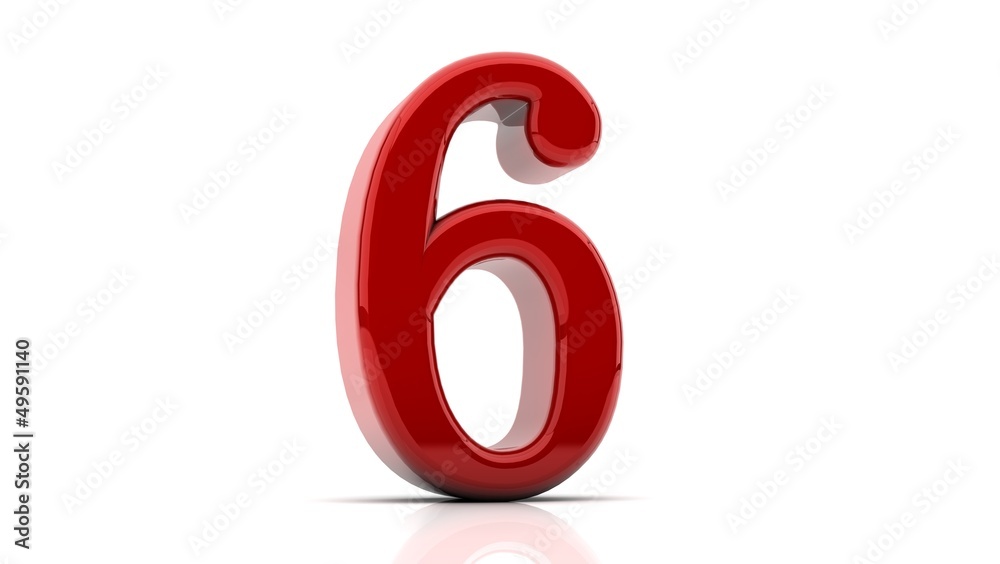 3d Number six 3d Number six