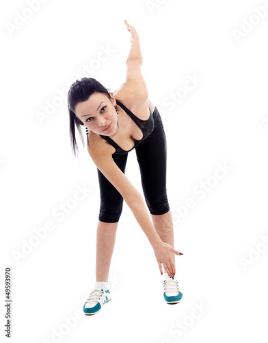 Young lady exercising