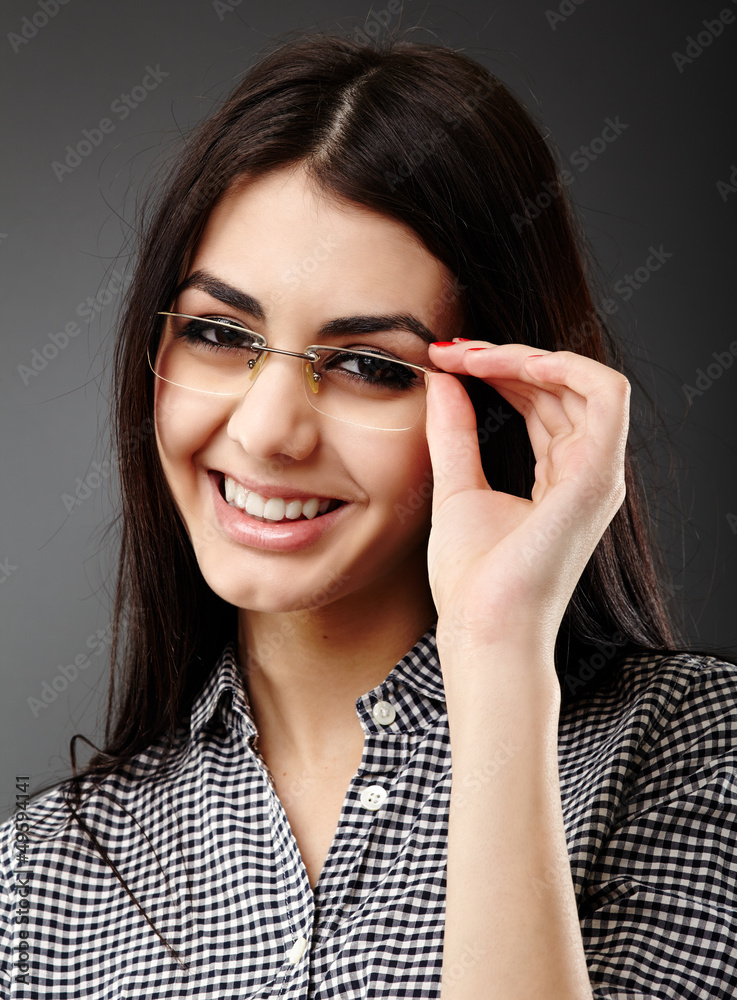 Closeup of young businesswoman