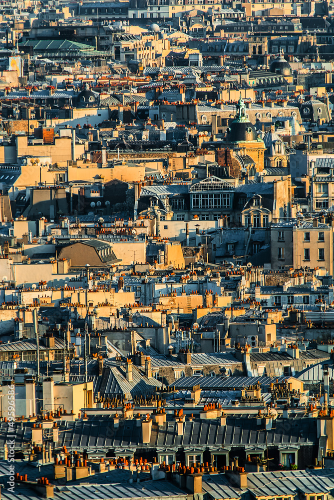 aerial view paris cityscape  France