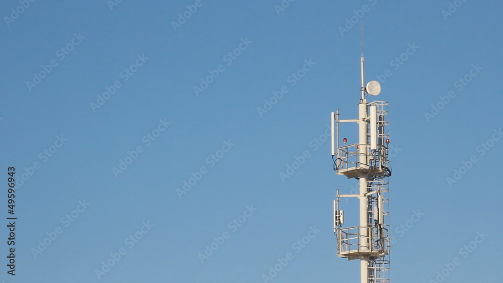 Telecommunication tower with antennas of cellular communication Telecommunication tower with antennas of cellular communication