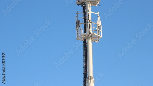 Telecommunication tower with antennas of cellular communication 