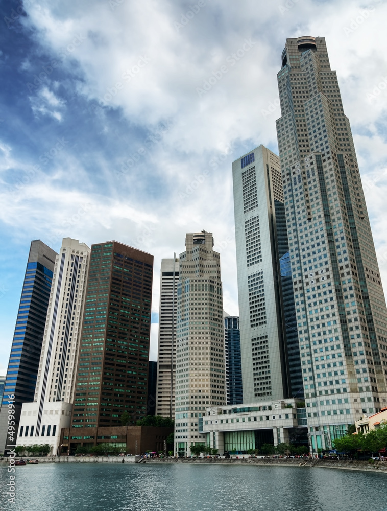 Skyscrapers in financial district of Singapore Skyscrapers in financial district of Singapore