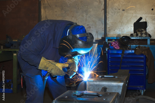 Schweißer bei der Arbeit