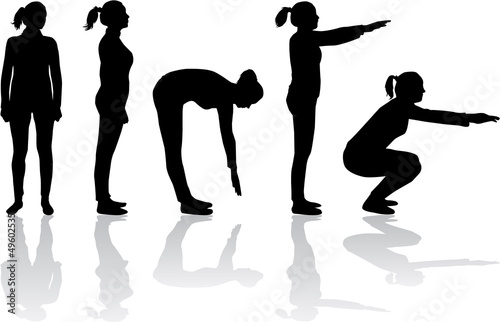 silhouettes of women
