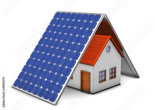 Big Solarpanels With House