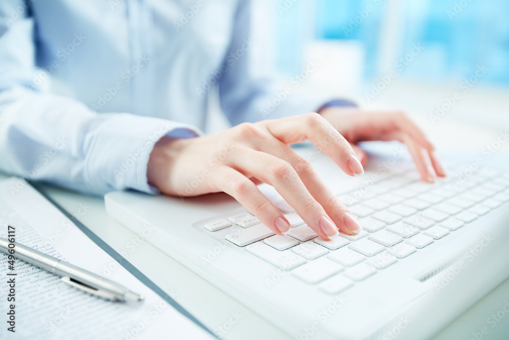 Typing hands Typing hands