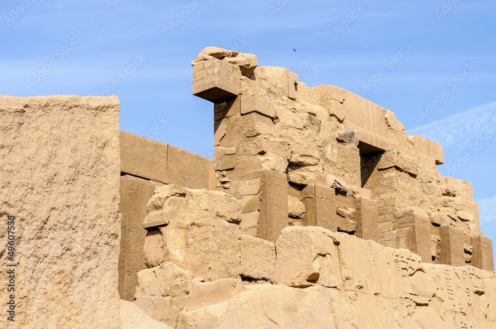 View of the Karnak temple in Luxor, Egypt