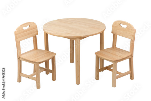 Nice and comfortable wooden kids chair and table set