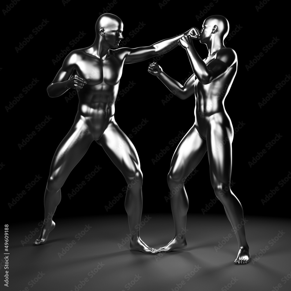 3d rendered illustration - metal fighter 3d rendered illustration - metal fighter