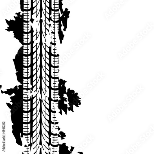 Abstract background tire prints, vector illustration