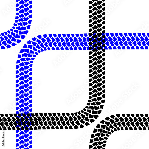 Seamless wallpaper tire tracks pattern illustration vector backg