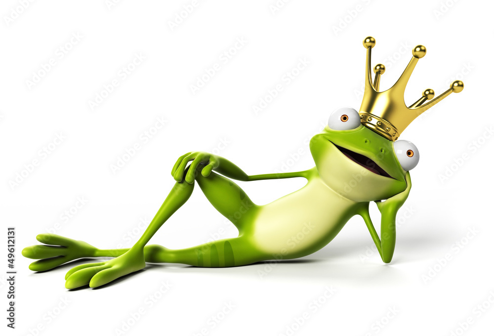 Naklejka premium 3d rendered funny frog