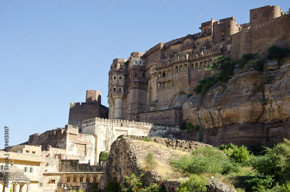 historical Jodphur fort in Rajasthan, India