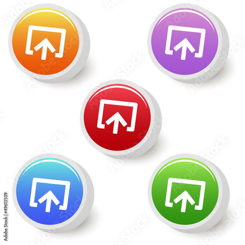 Free Download Five colorful log in buttons - GFXLoad