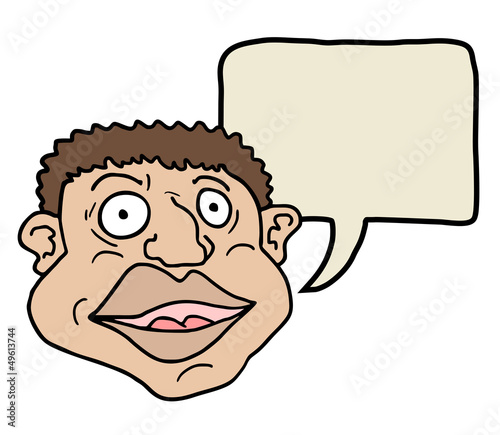 Face man message