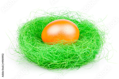 decorated easter egg isolated on white