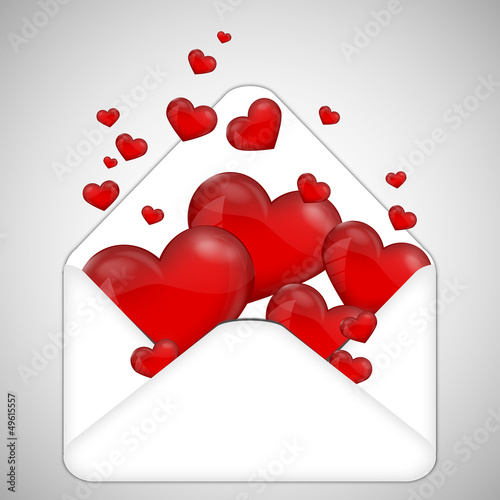 Envelope with hearts