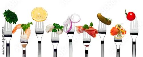 Obraz Jedzenie na widelcach