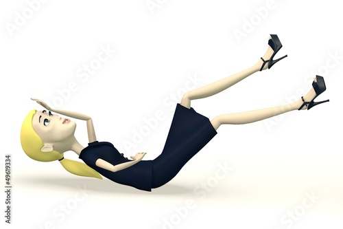 cartoon businesswoman - laughing photo